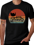 Thanksgiving Turkey Sunset Graphic Tee