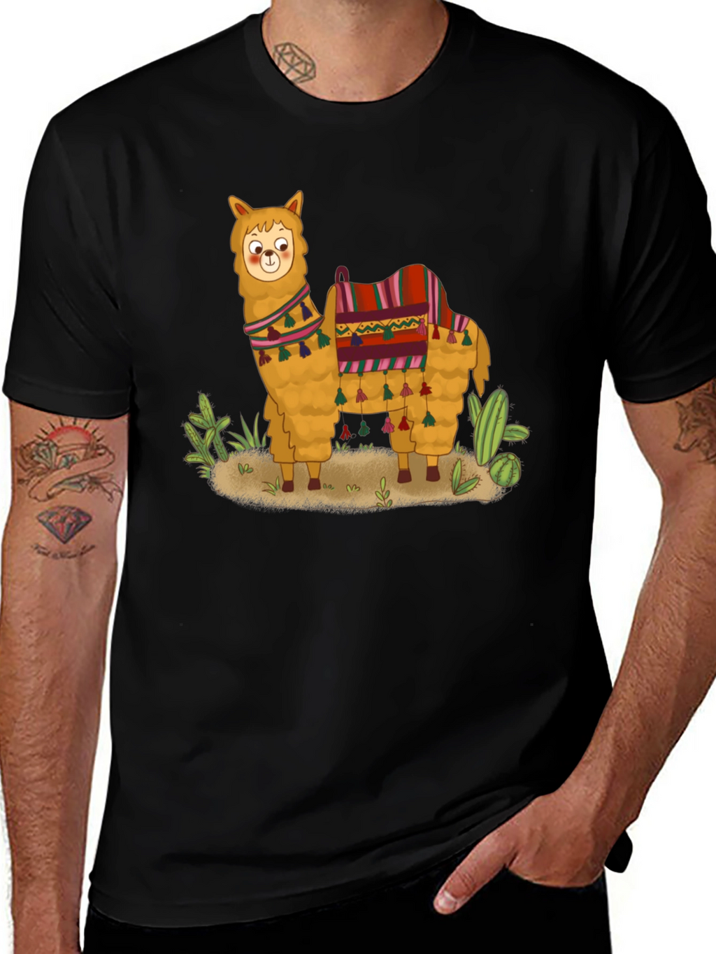 Llama Graphic Tee - Fun Desert Style