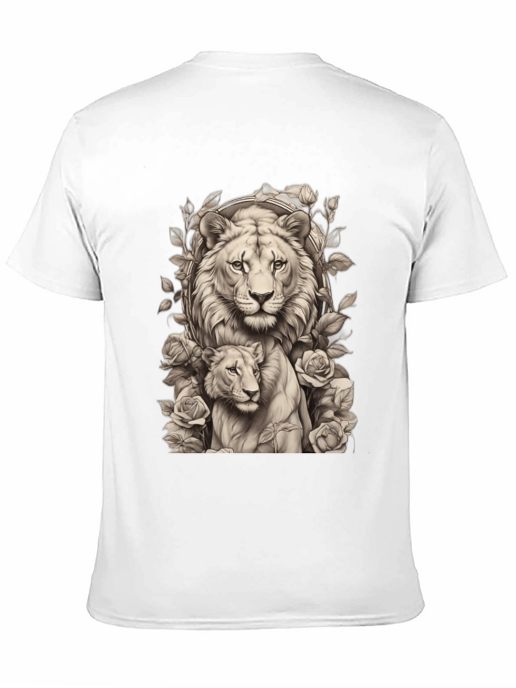 Lion & Cub Graphic Tee - Black