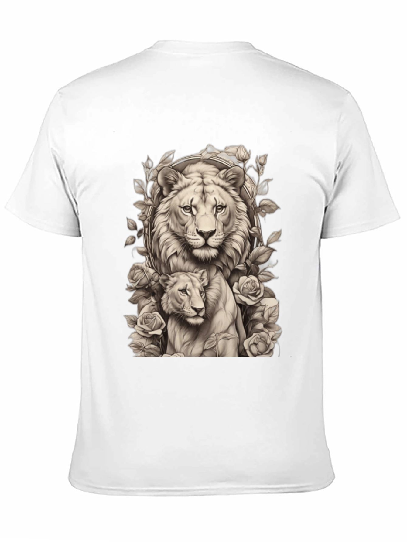 Lion & Cub Graphic Tee - Black