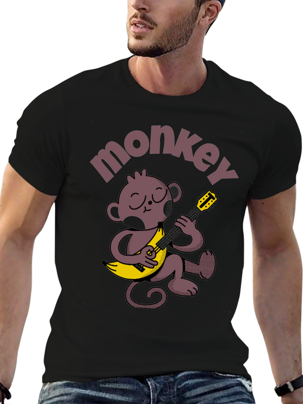 Monkey Banana Guitar T-Shirt