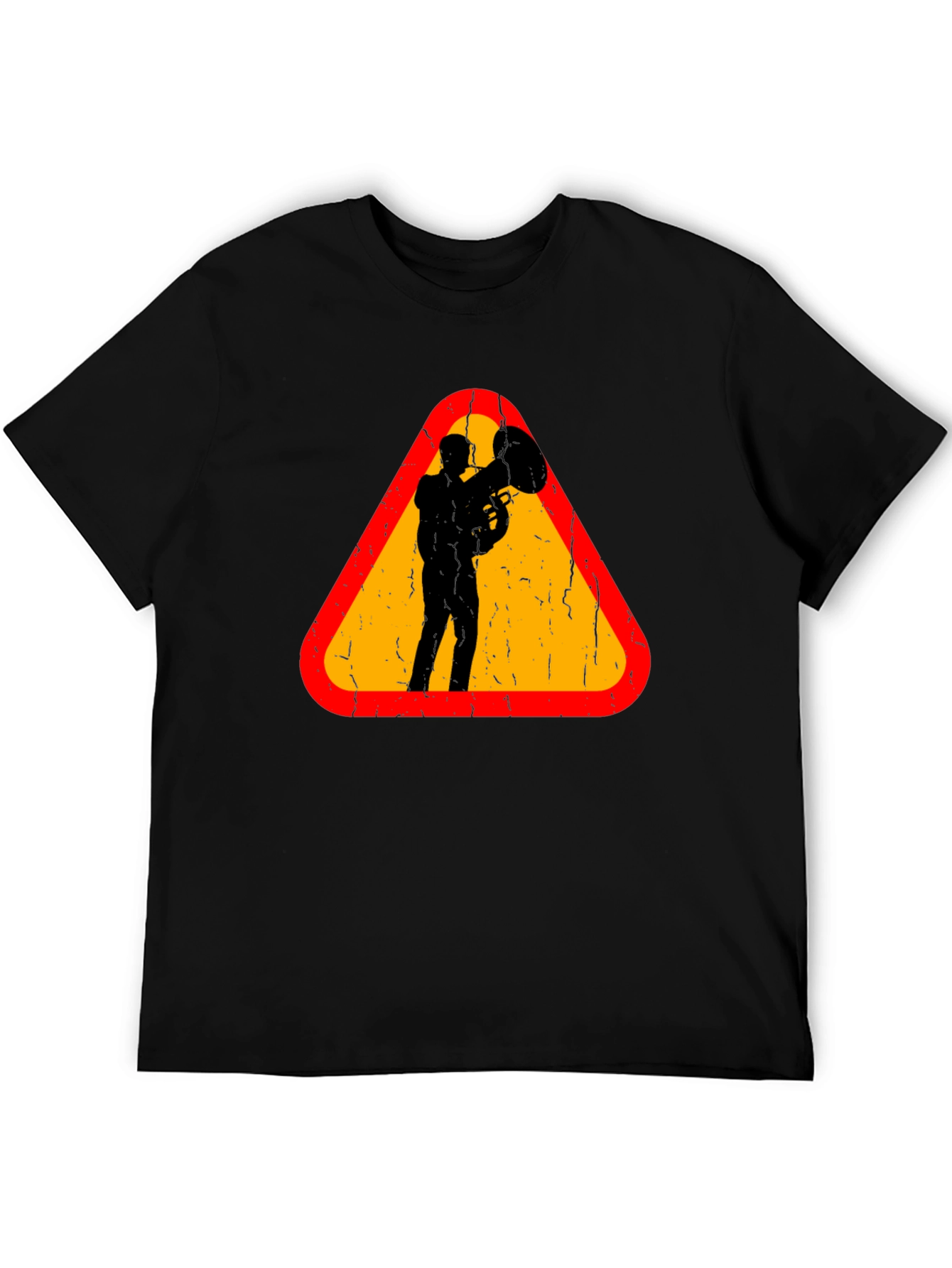 Tuba Player Graphic Tee - Musician Triangle Design
