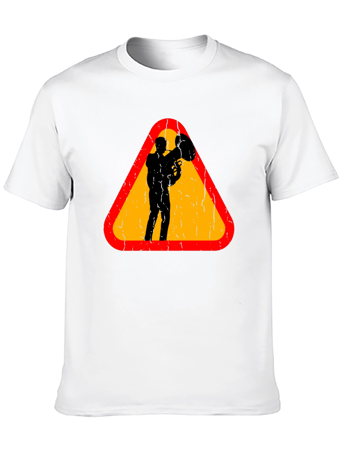 Tuba Player Graphic Tee - Musician Triangle Design