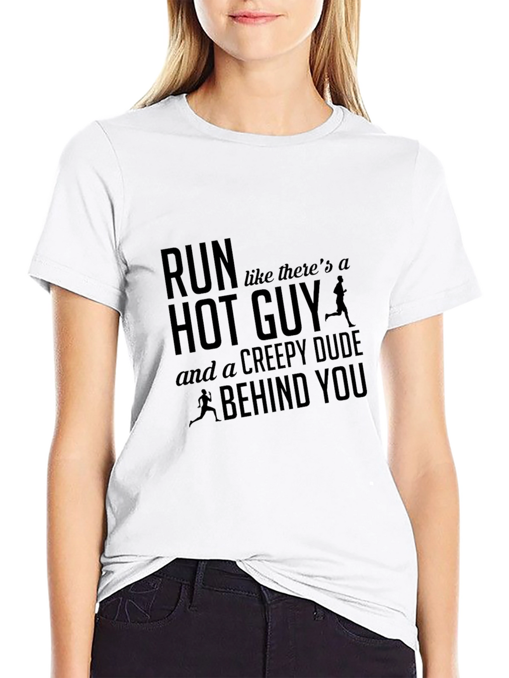 Run Hot Guy Creepy Dude Funny T-Shirt