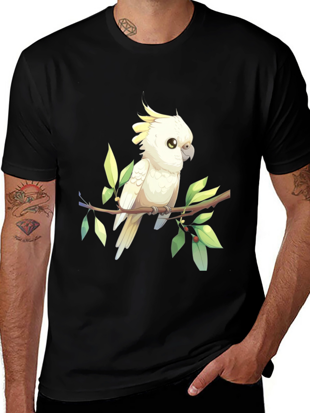 Cockatoo Graphic Tee - Bird Lover Shirt