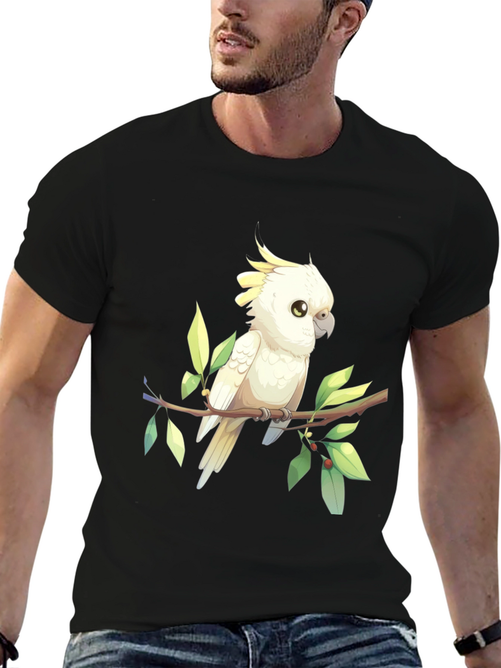 Cockatoo Graphic Tee - Bird Lover Shirt