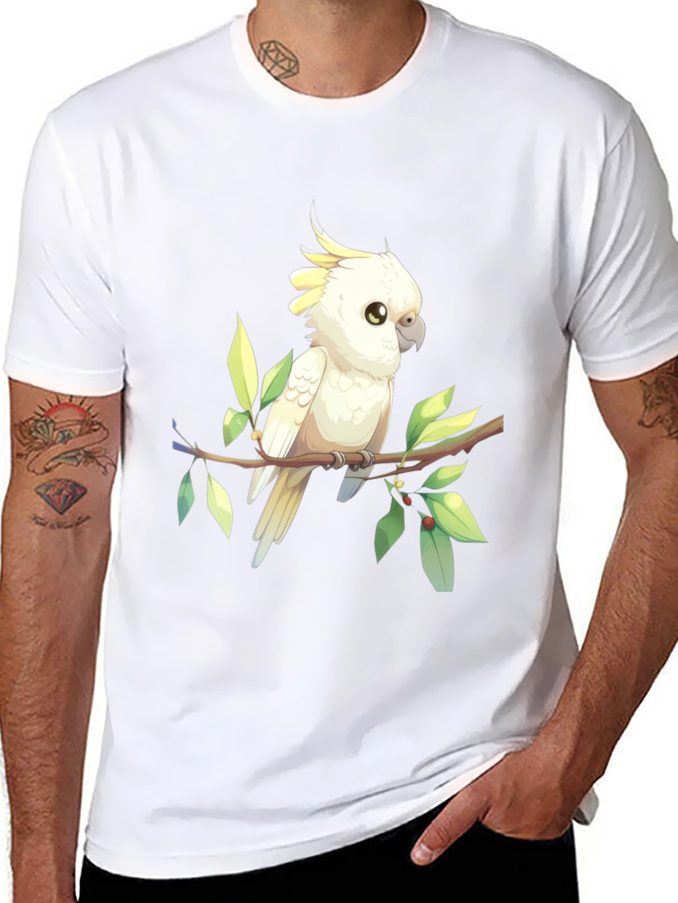 Cockatoo Graphic Tee - Bird Lover Shirt