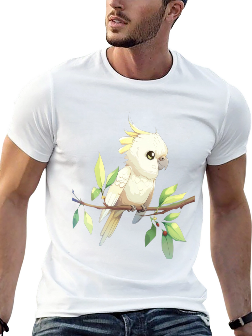 Cockatoo Graphic Tee - Bird Lover Shirt