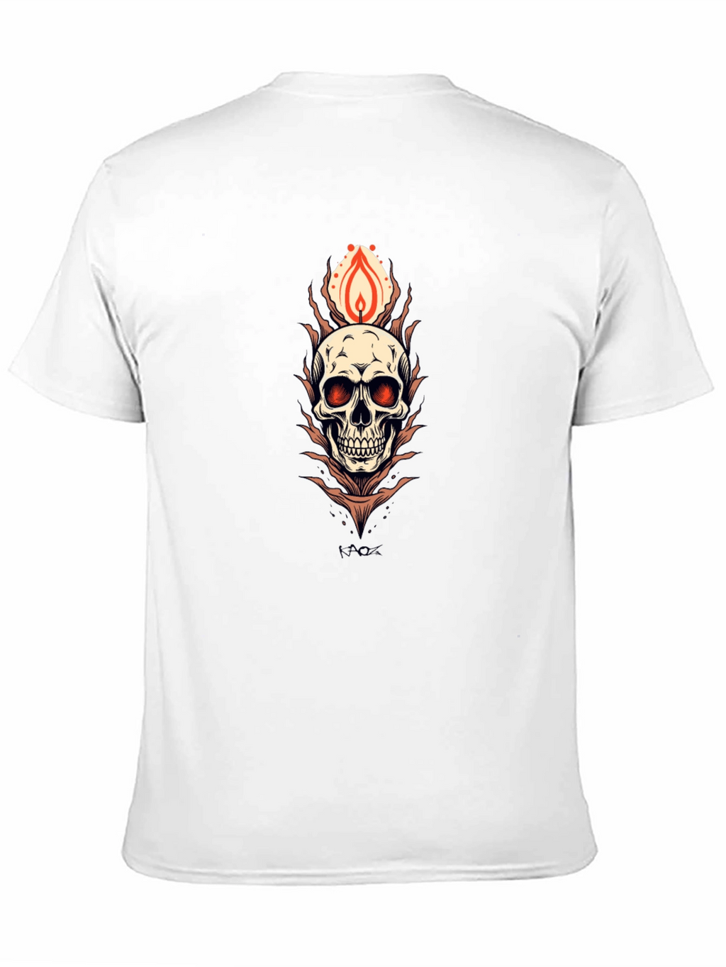 Skull Flame Graphic Tee - Mens Black T-Shirt