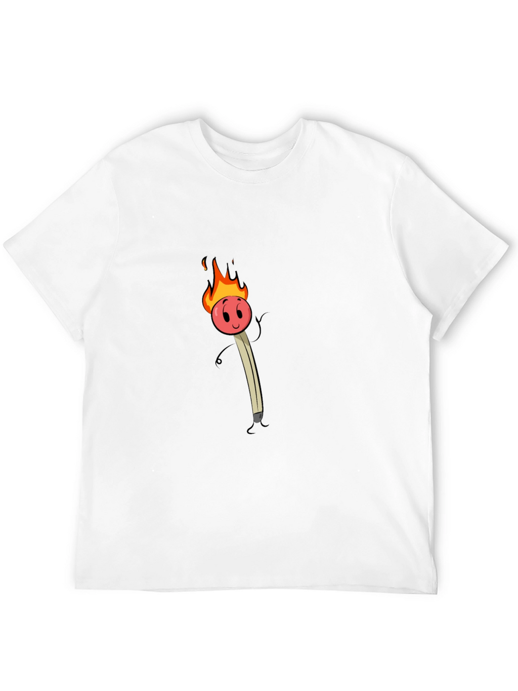 Funny Cartoon Matchstick Graphic T-Shirt