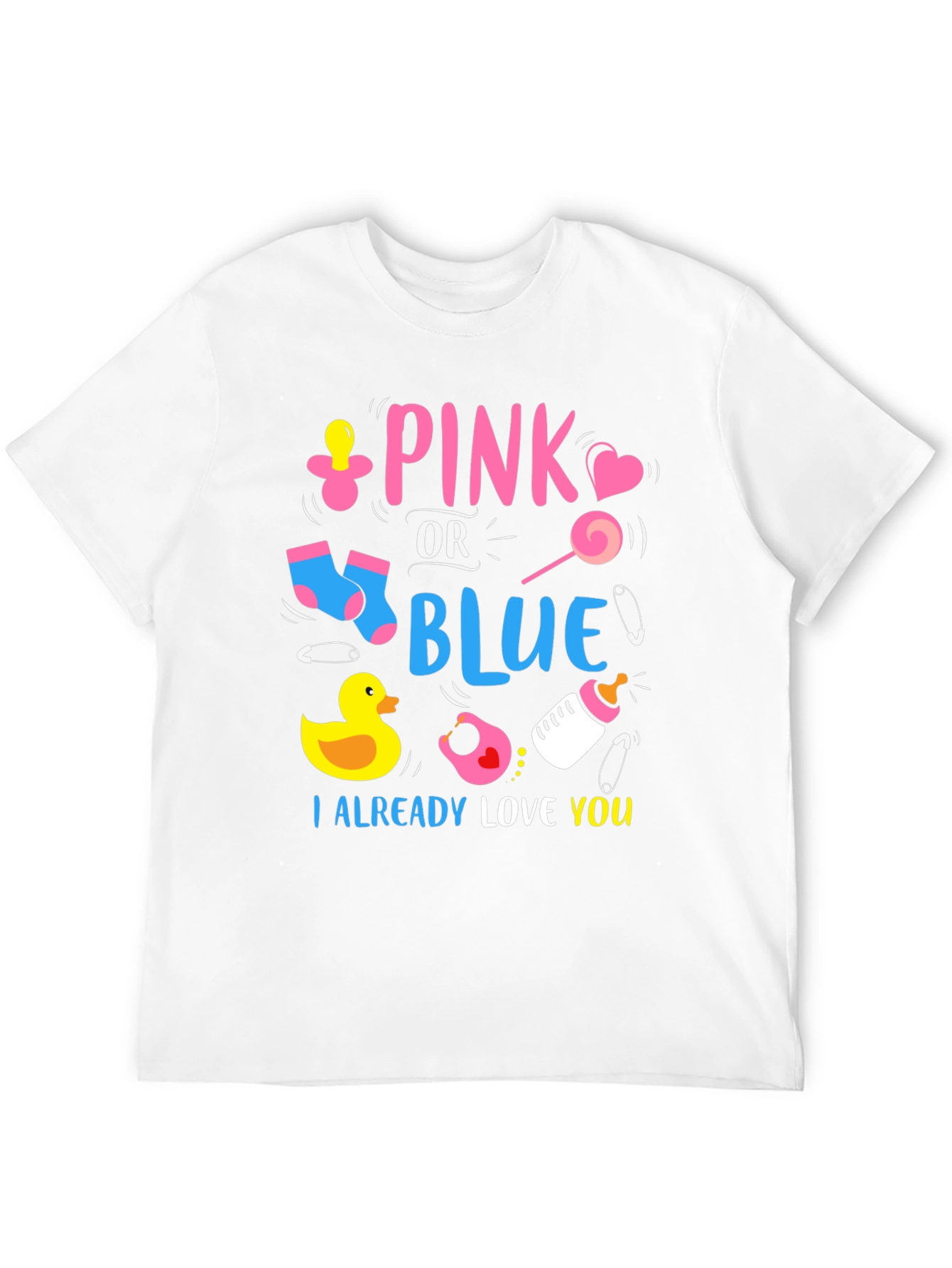 Pink or Blue Baby Reveal Unisex T-Shirt
