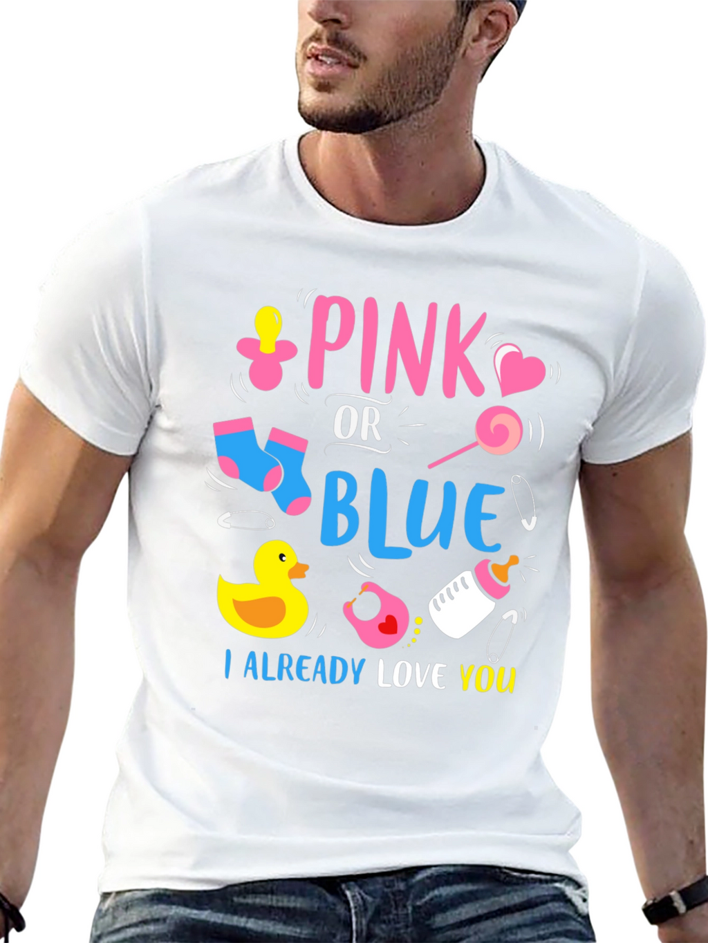Pink or Blue Baby Reveal Unisex T-Shirt