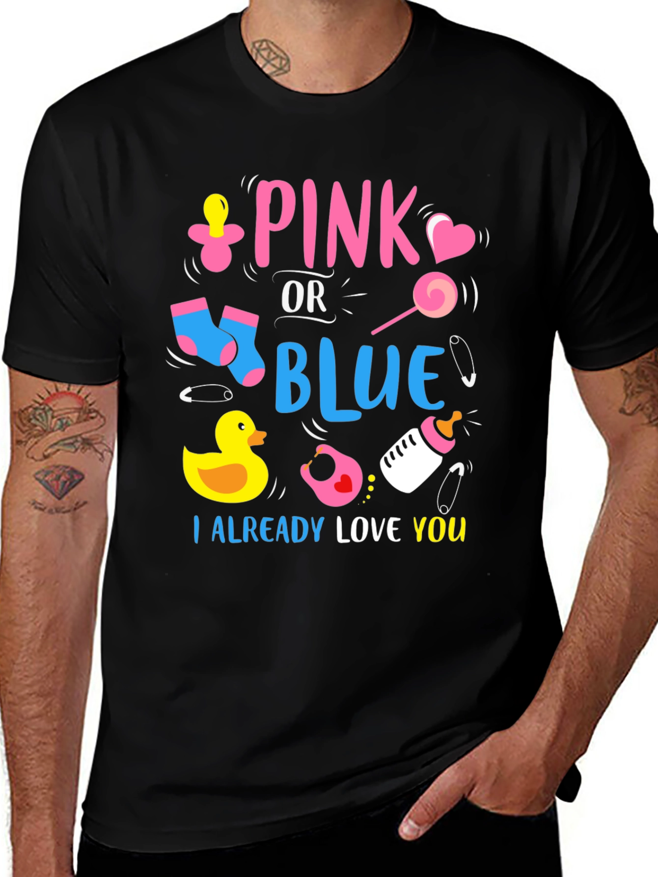 Pink or Blue Baby Reveal Unisex T-Shirt
