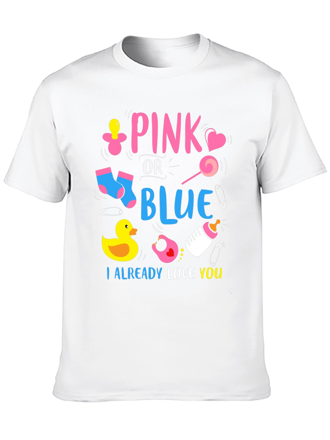 Pink or Blue Baby Reveal Unisex T-Shirt