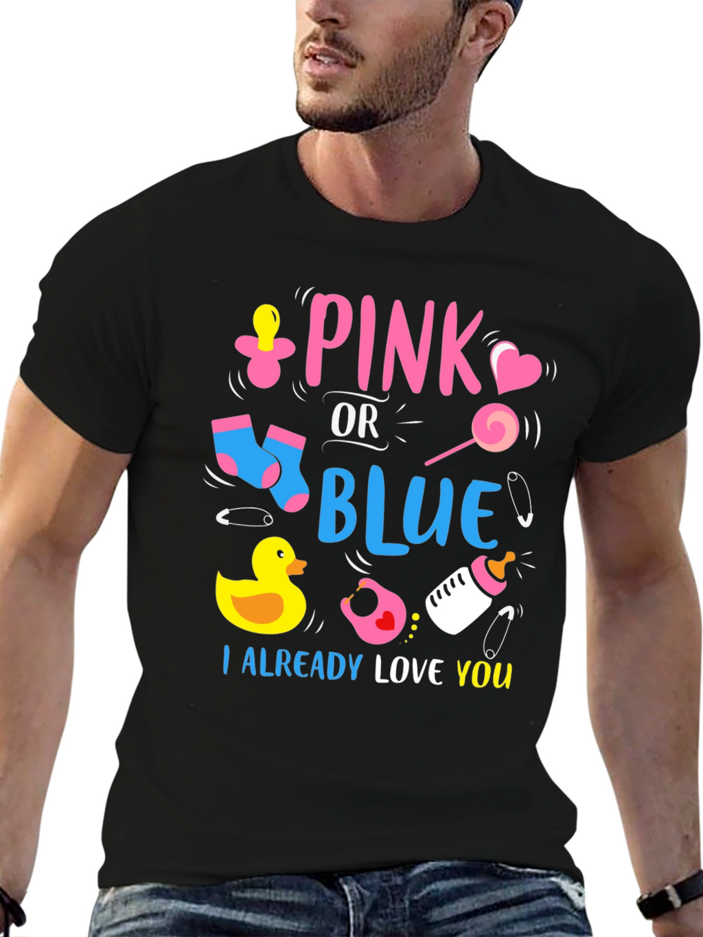 Pink or Blue Baby Reveal Unisex T-Shirt