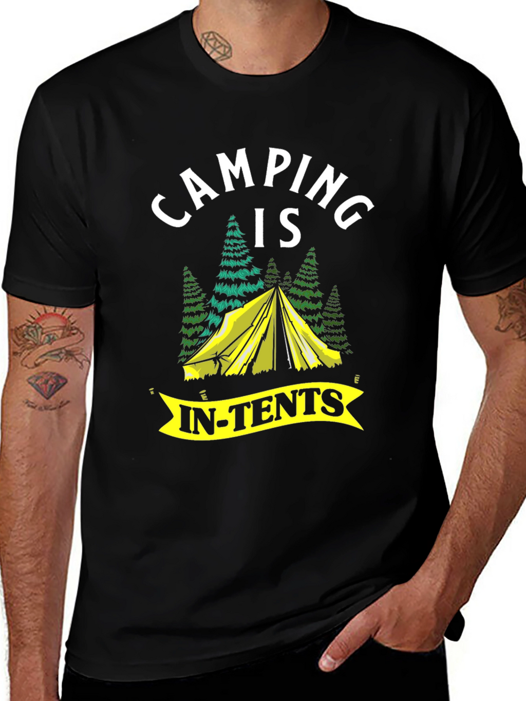Camping Is In-Tents Graphic T-Shirt