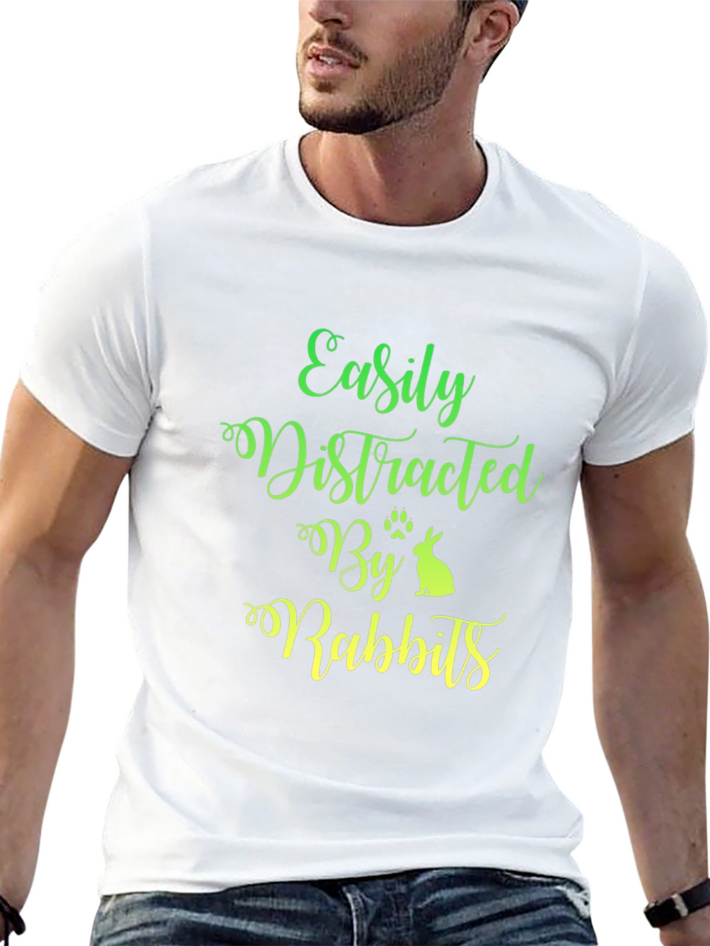 Easily Distracted By Rabbits Graphic Tee