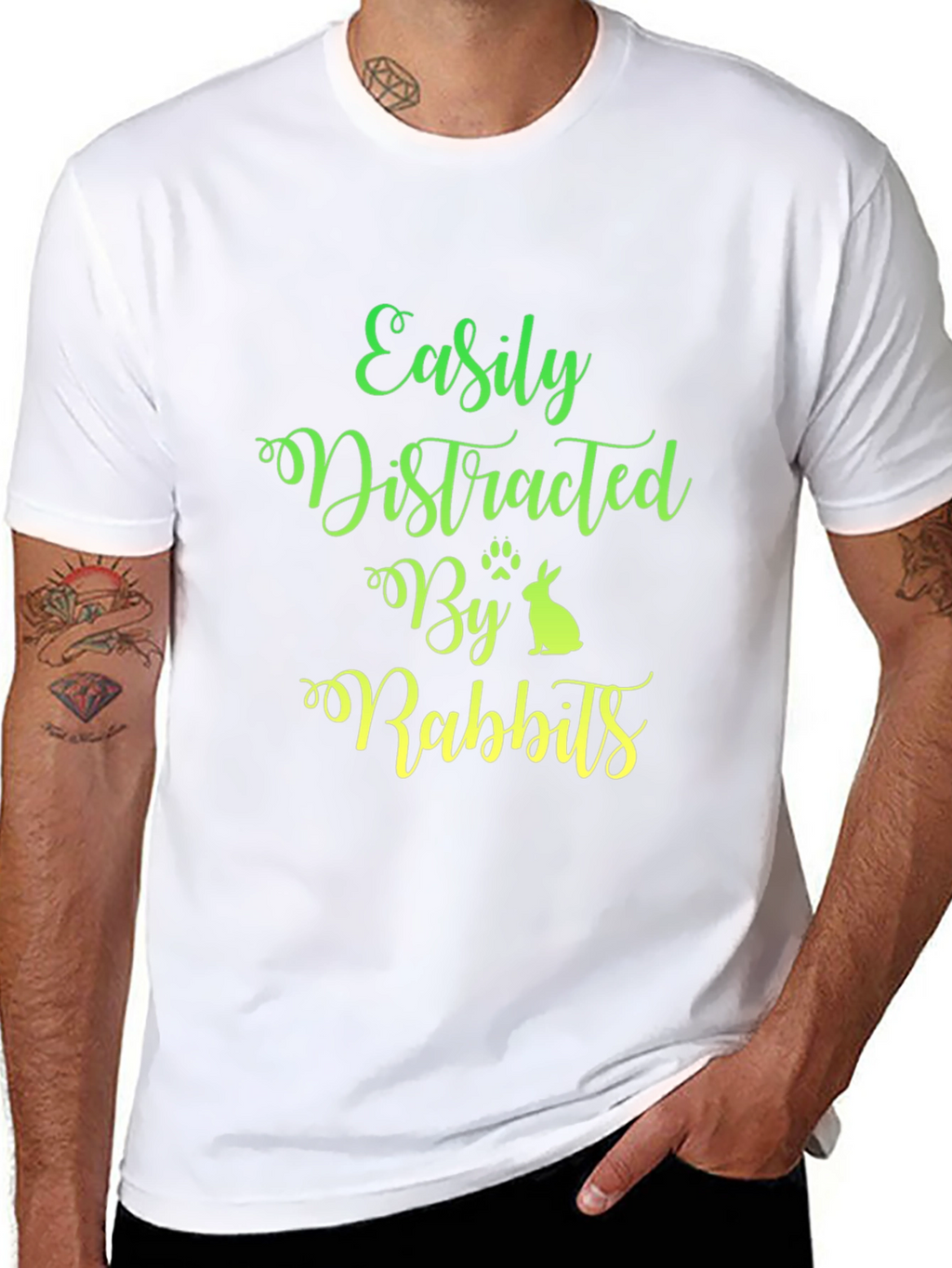 Easily Distracted By Rabbits Graphic Tee