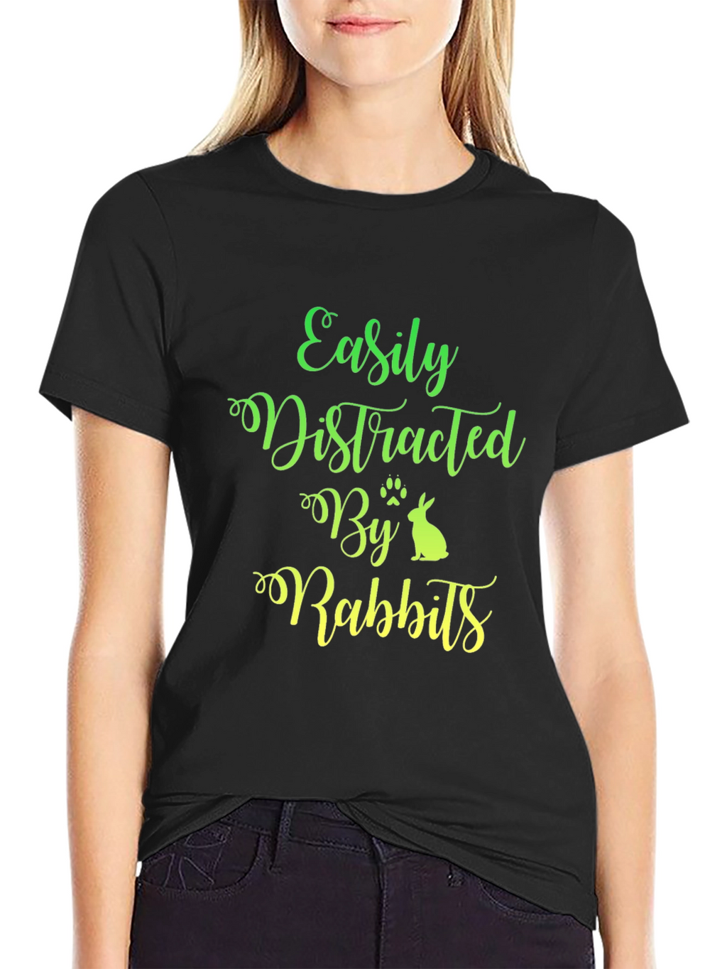 Easily Distracted By Rabbits Graphic Tee