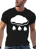 Rainy Day Cloud Graphic Tee - Black