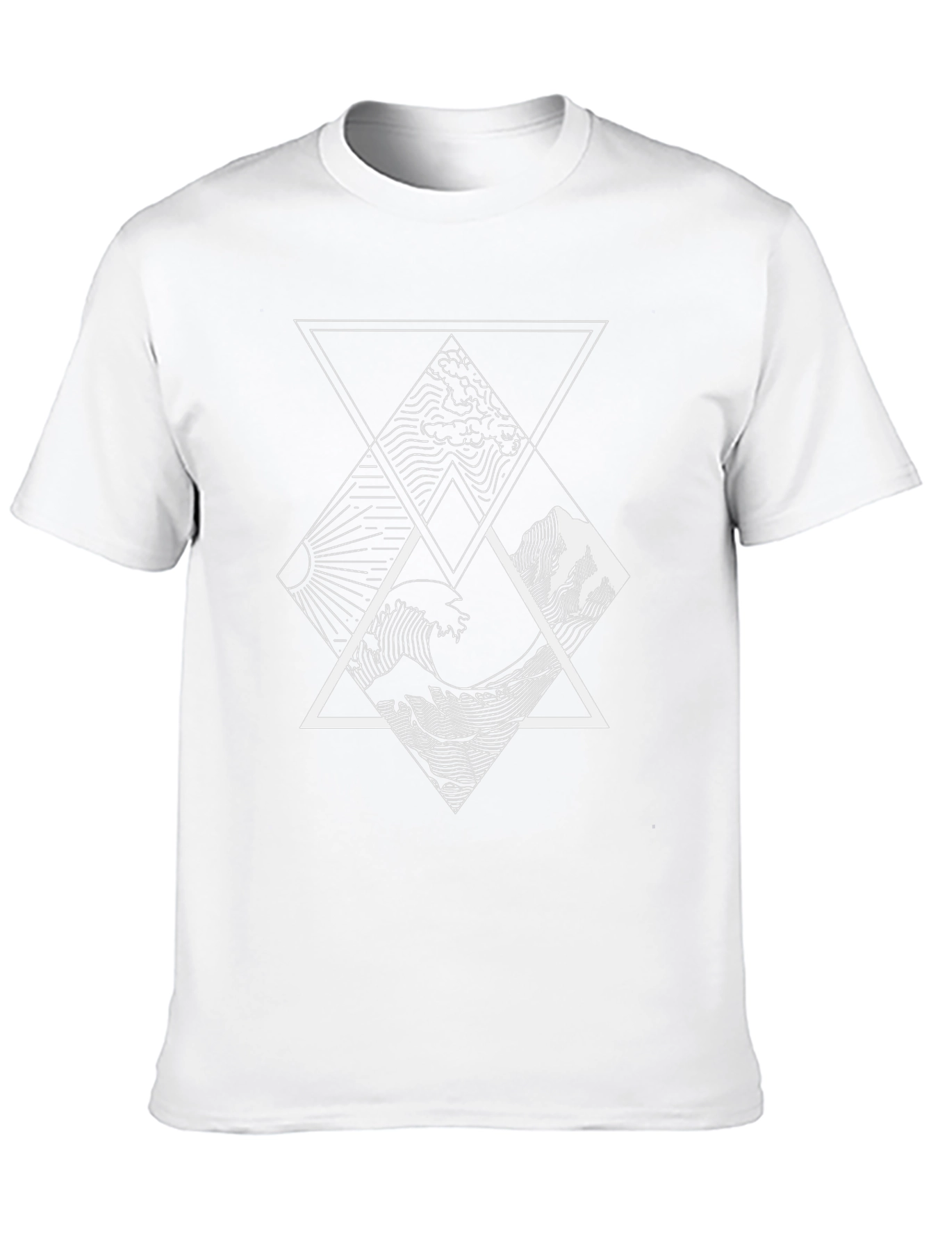 Geometric Nature T-Shirt - Black