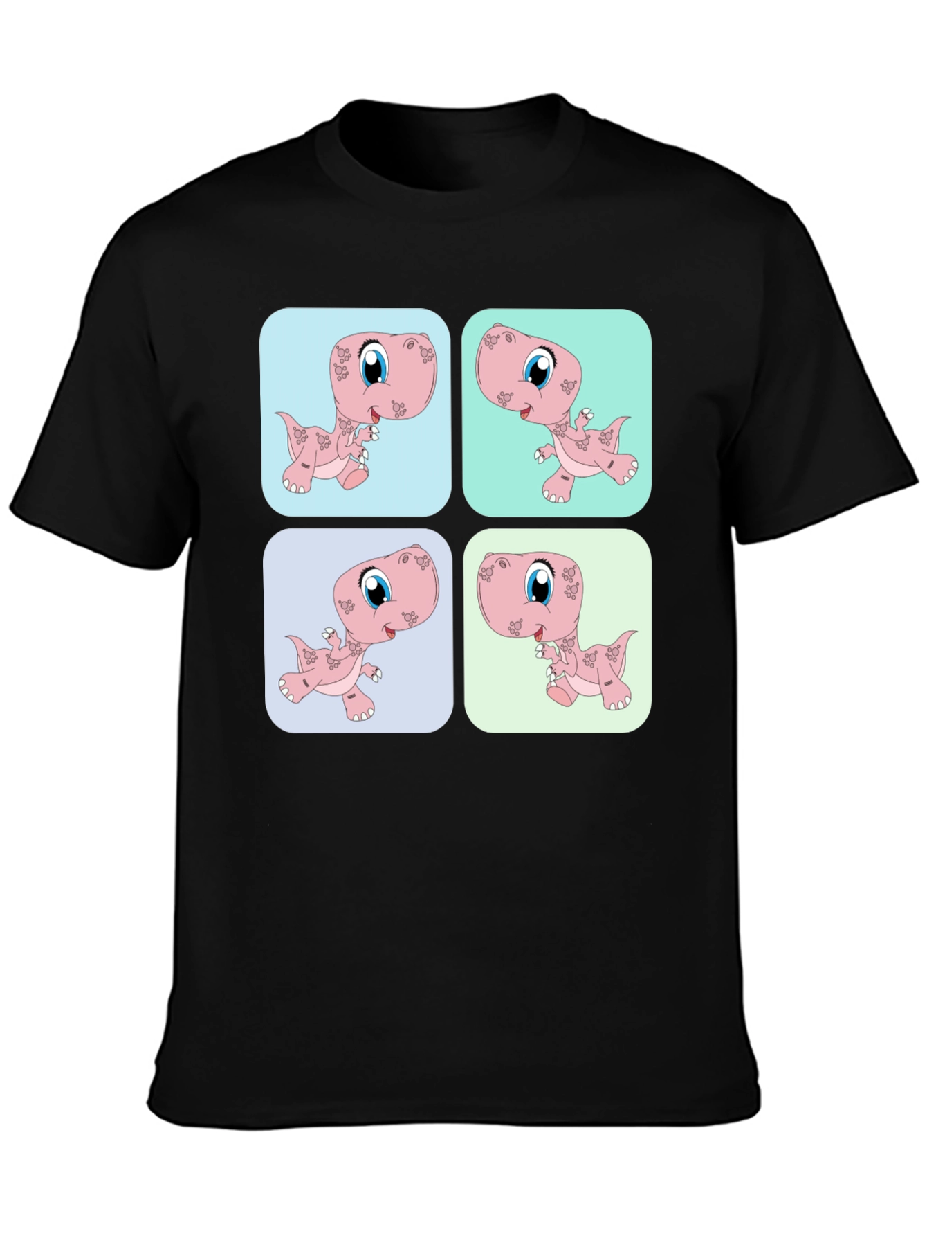 Cute Dinosaur T-Shirt - Pink Dino Pop Art