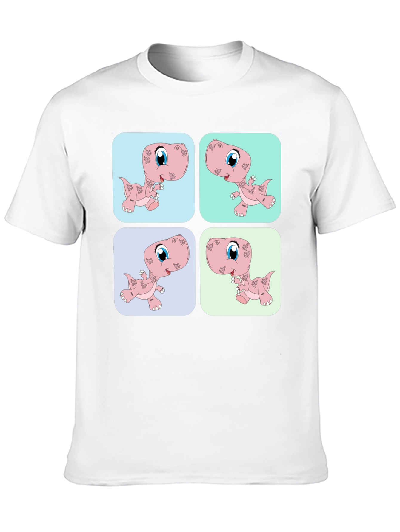 Cute Dinosaur T-Shirt - Pink Dino Pop Art