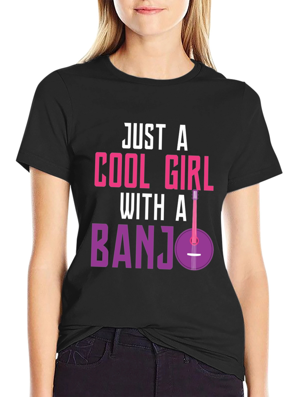 Cool Girl Banjo T-Shirt - Musician Tee