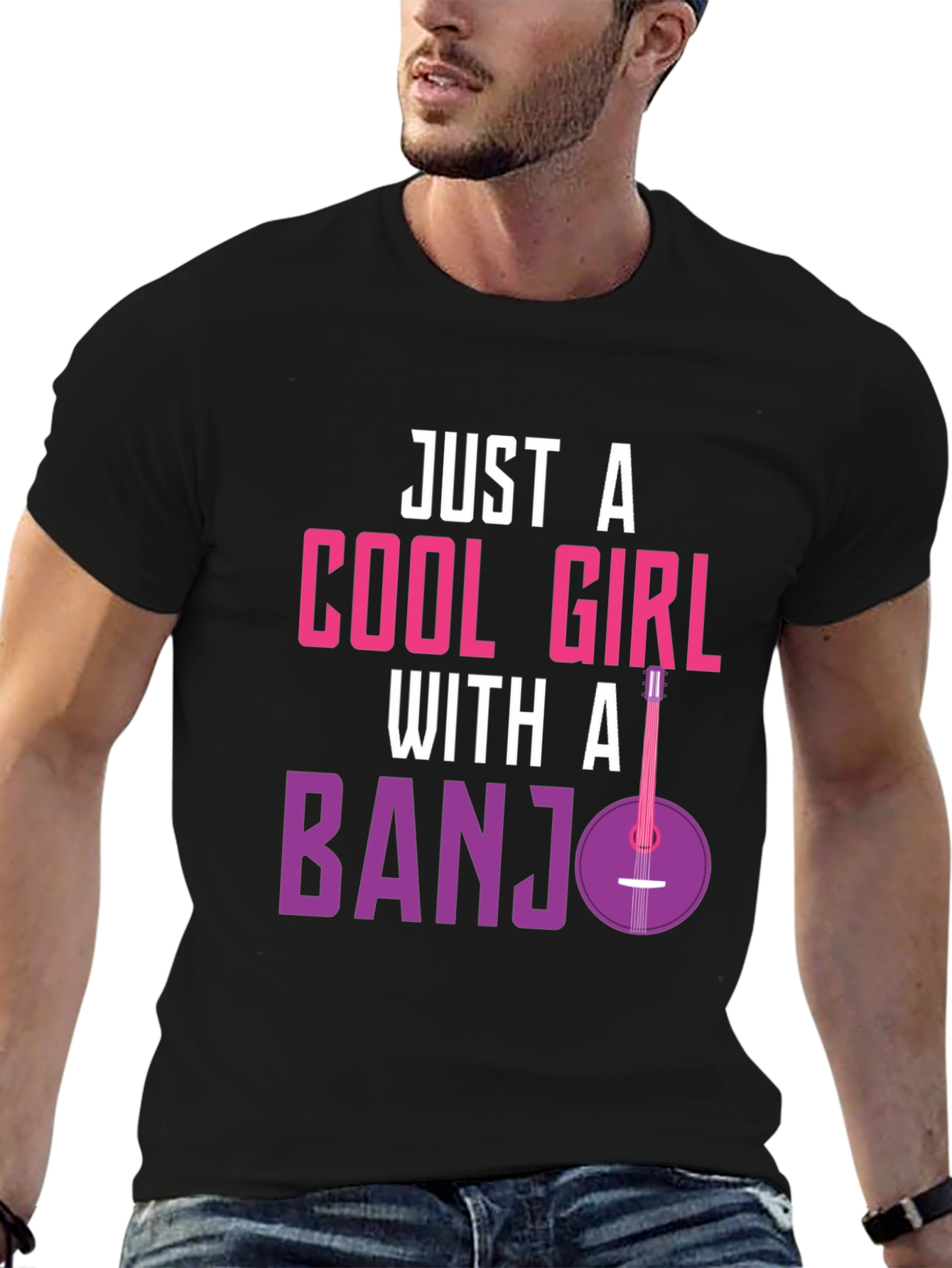 Cool Girl Banjo T-Shirt - Musician Tee