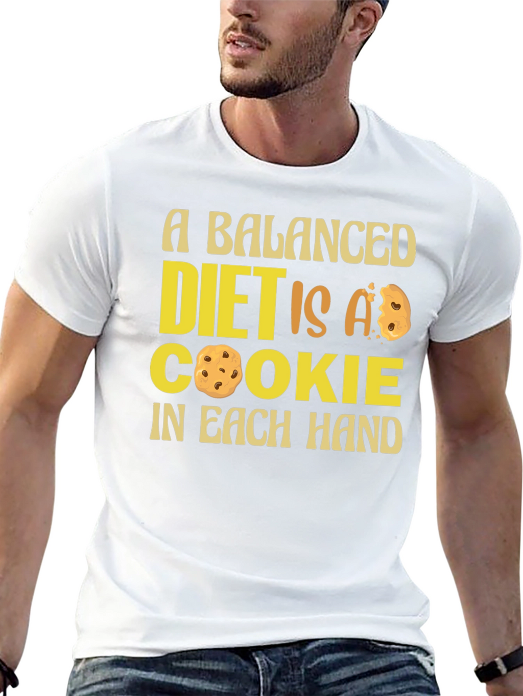 Balanced Diet Cookie T-Shirt - Funny Foodie Tee