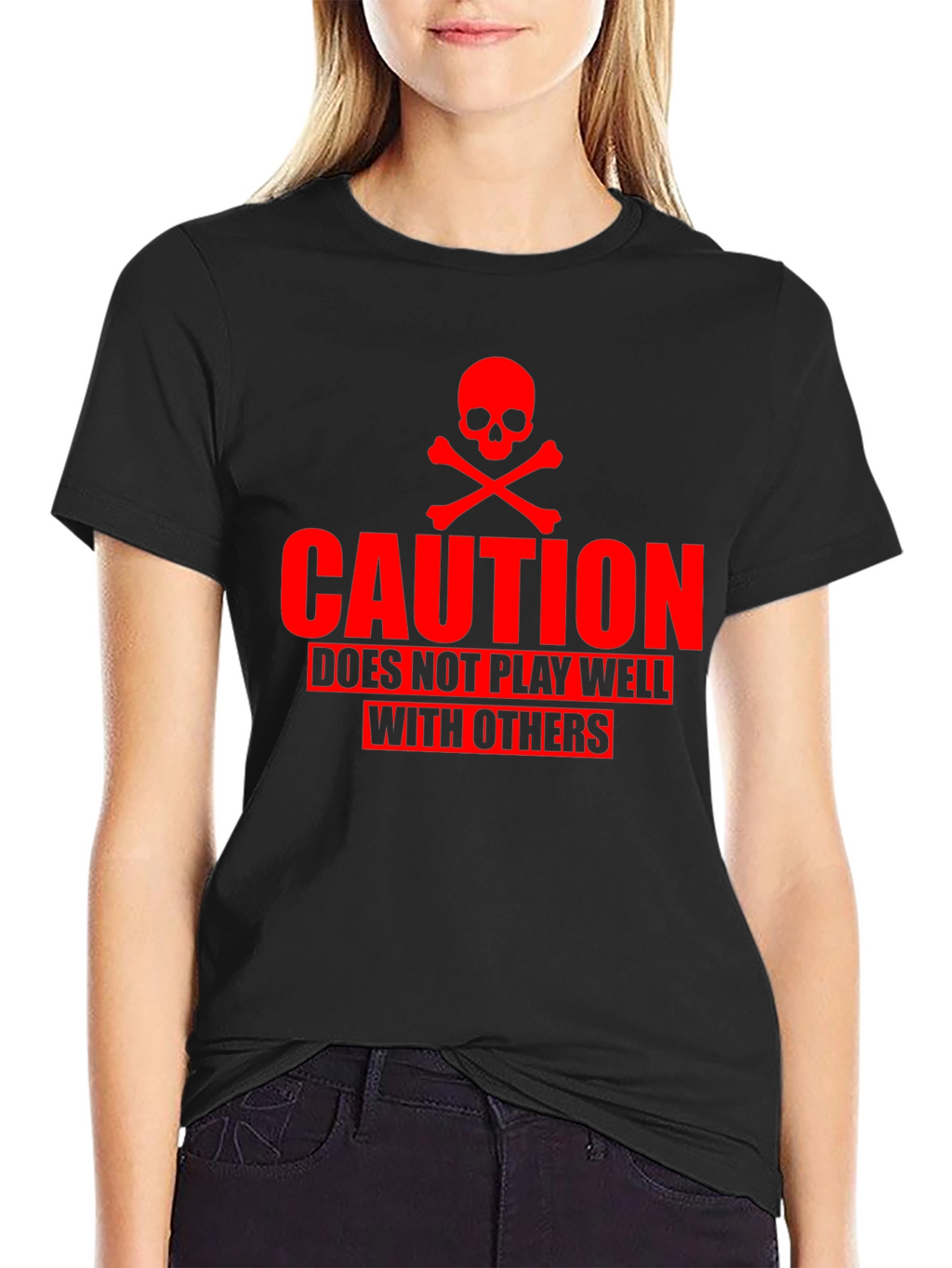 Caution T-Shirt - Does Not Play Well With Others