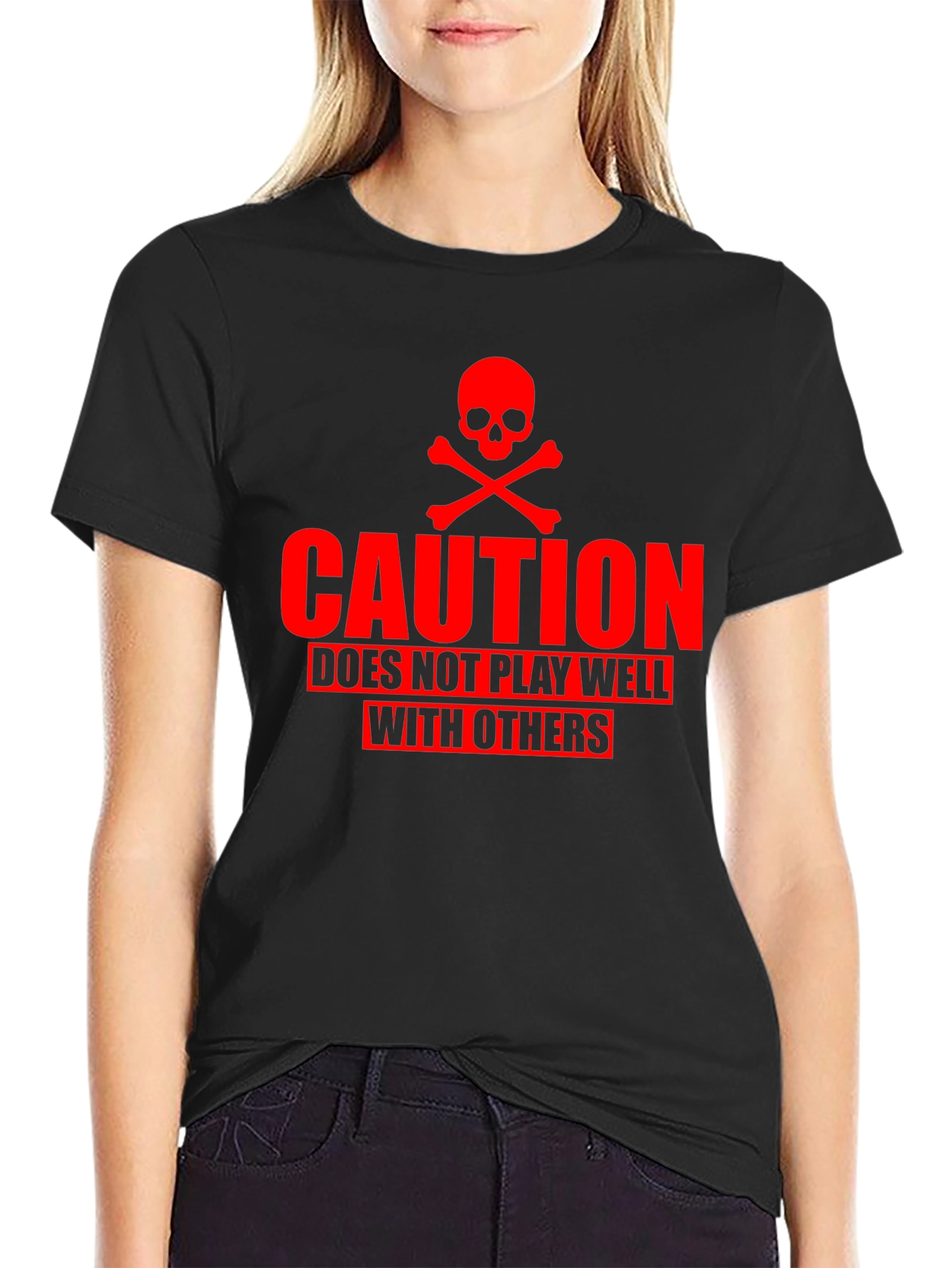 Caution T-Shirt - Does Not Play Well With Others