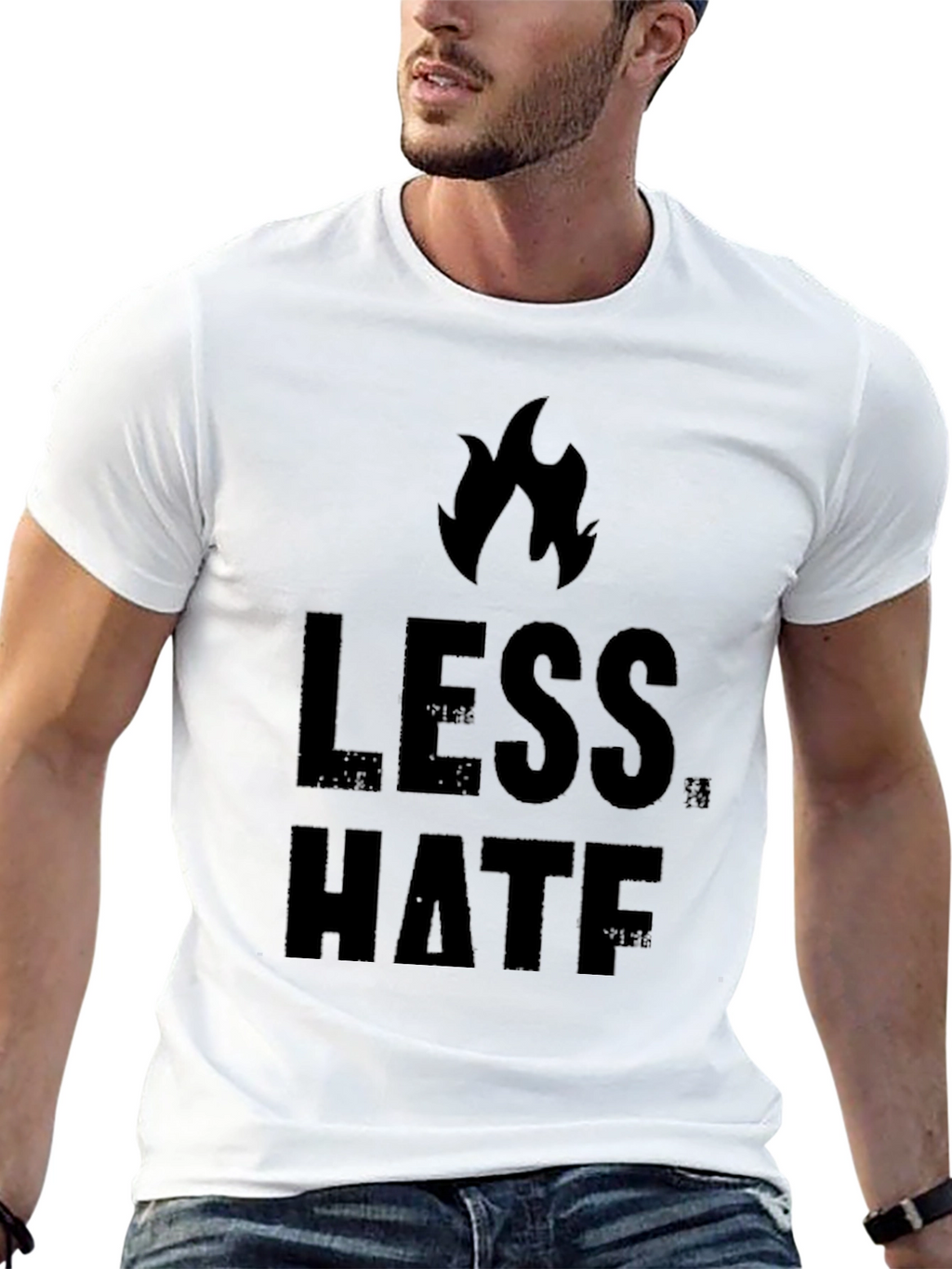 Less Hate Flame Graphic Tee