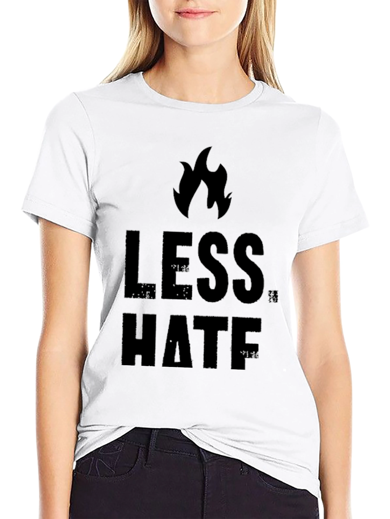 Less Hate Flame Graphic Tee