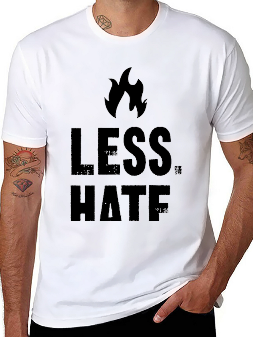 Less Hate Flame Graphic Tee