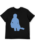 Guitar Player Silhouette Graphic Tee - Black