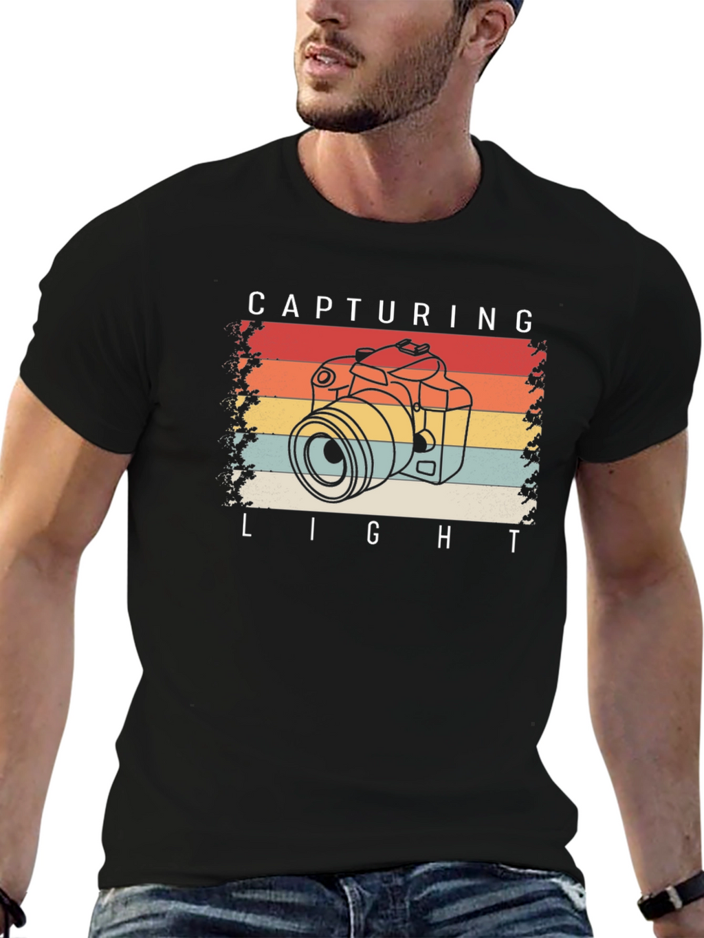 Retro Camera Graphic T-Shirt - Capturing Light