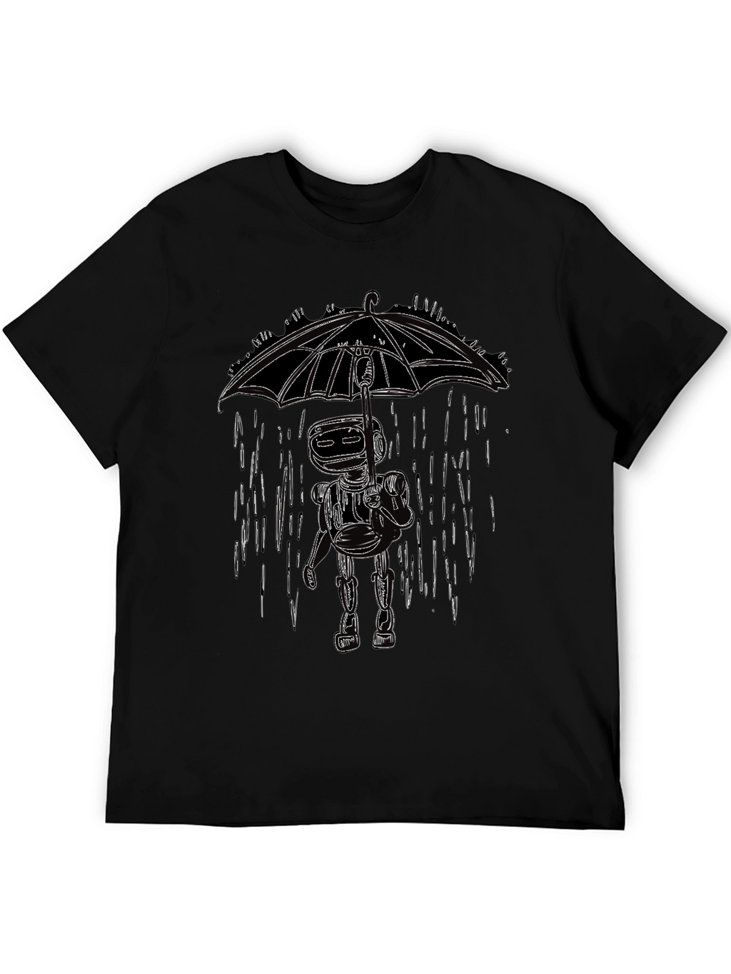 Rainy Day Robot Graphic Tee