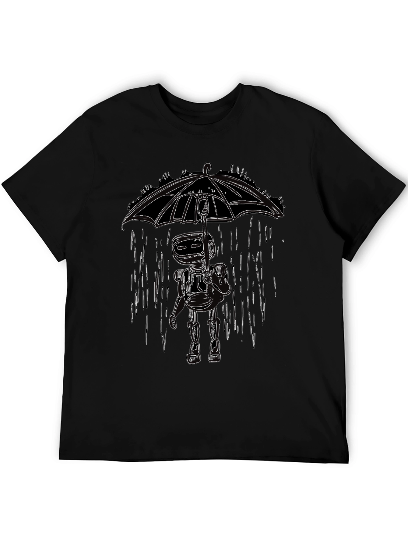 Rainy Day Robot Graphic Tee