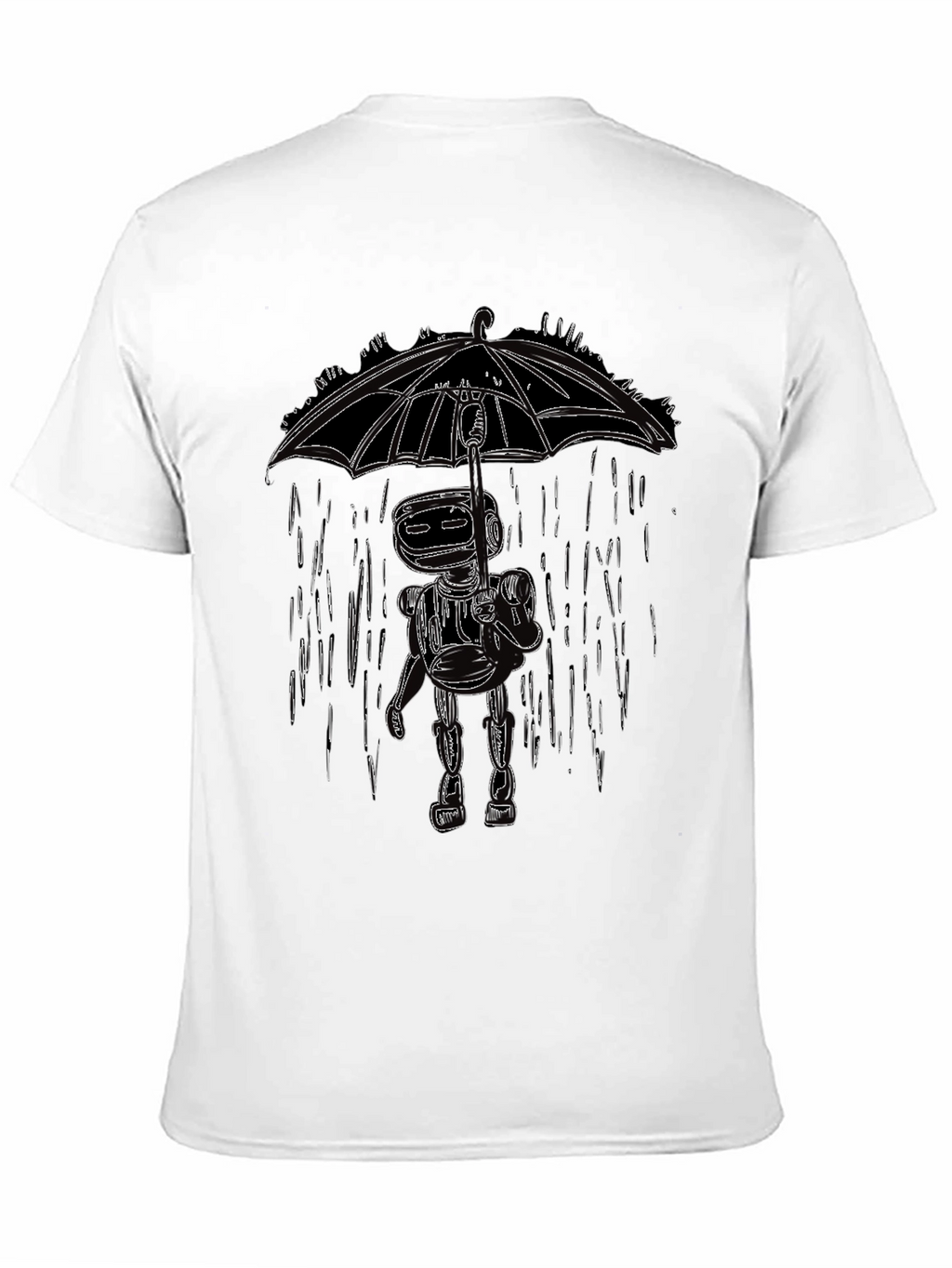Rainy Day Robot Graphic Tee