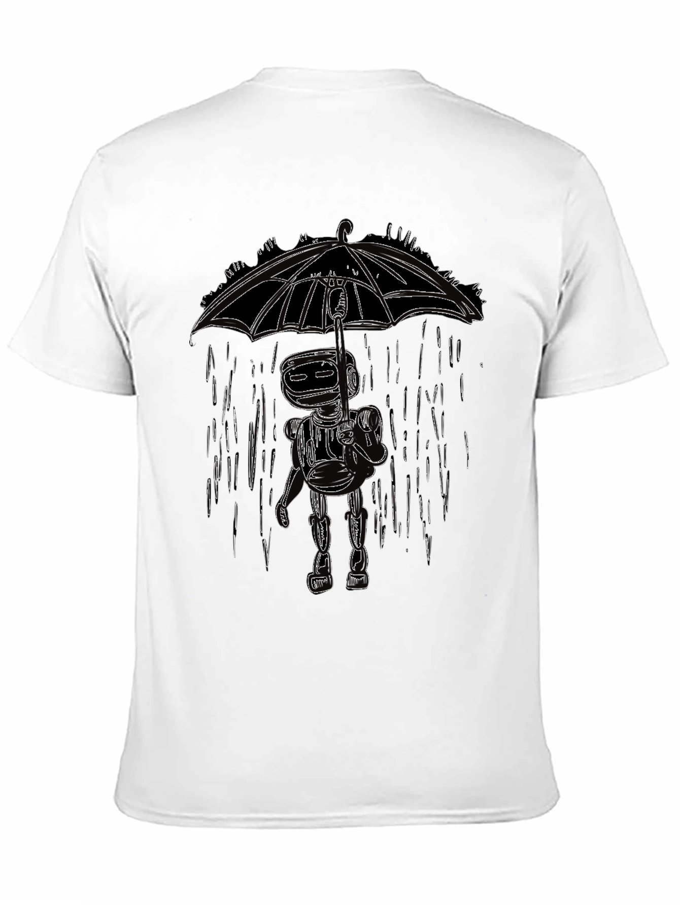 Rainy Day Robot Graphic Tee