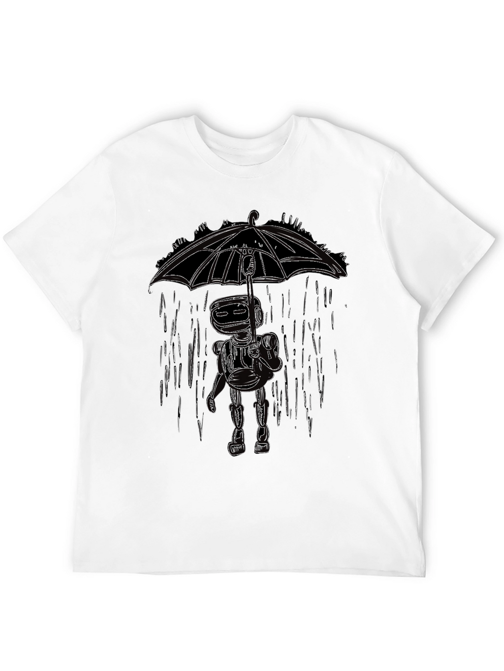 Rainy Day Robot Graphic Tee