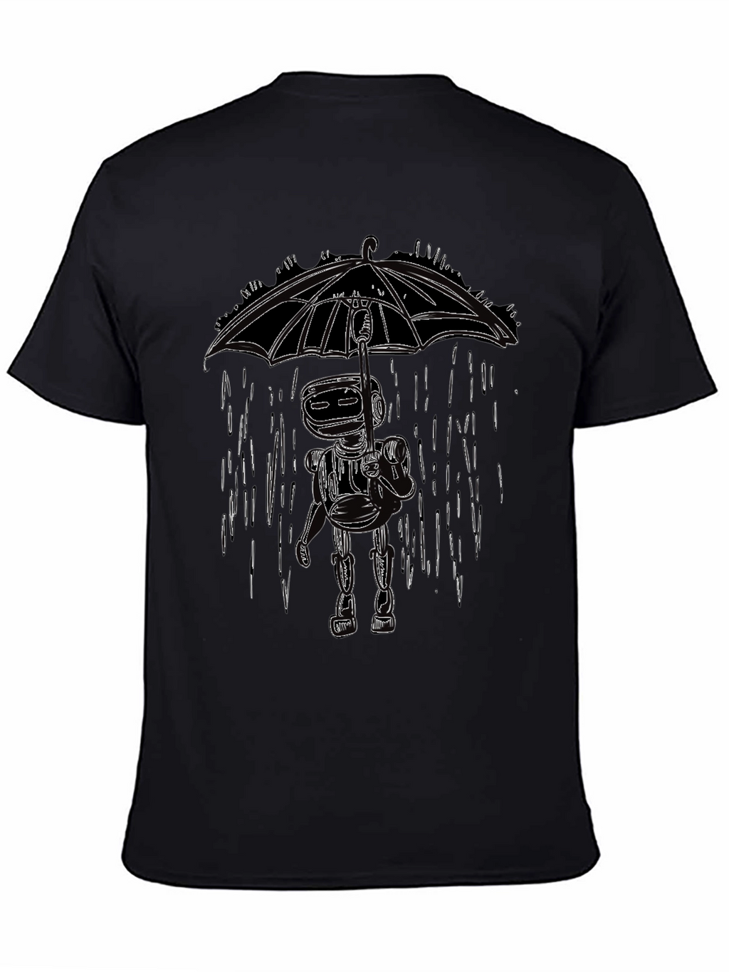 Rainy Day Robot Graphic Tee