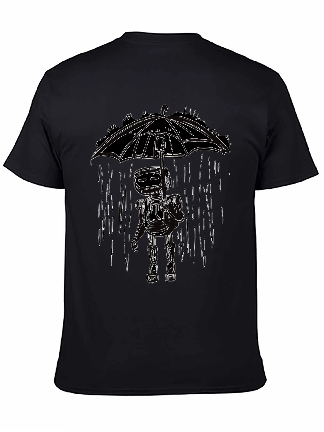 Rainy Day Robot Graphic Tee