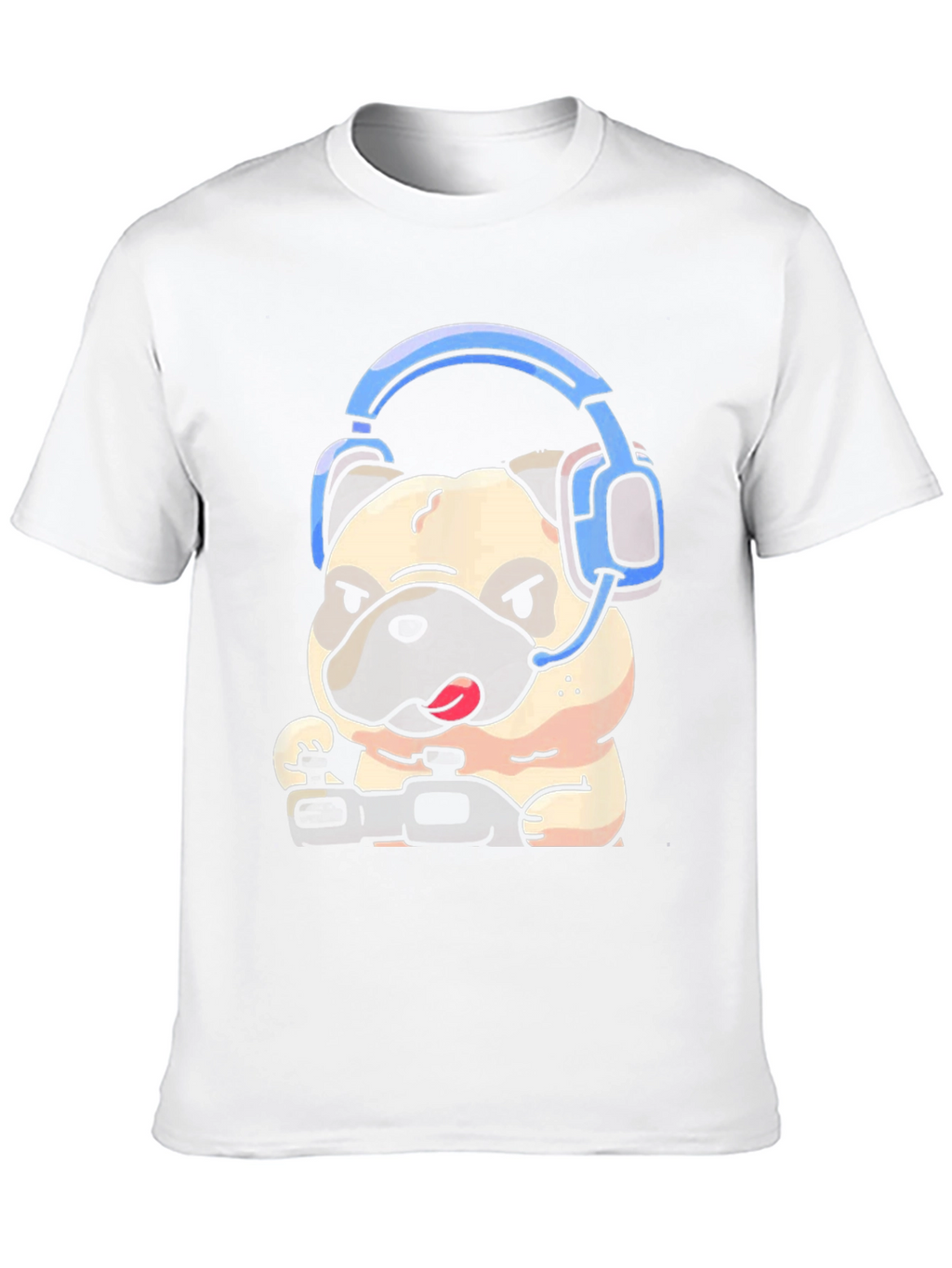 Gamer Pug Graphic Tee - Playful Style