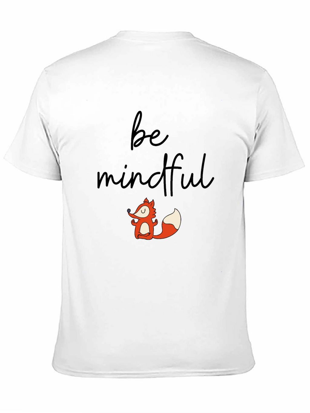 Mindful Fox Graphic Tee - Black