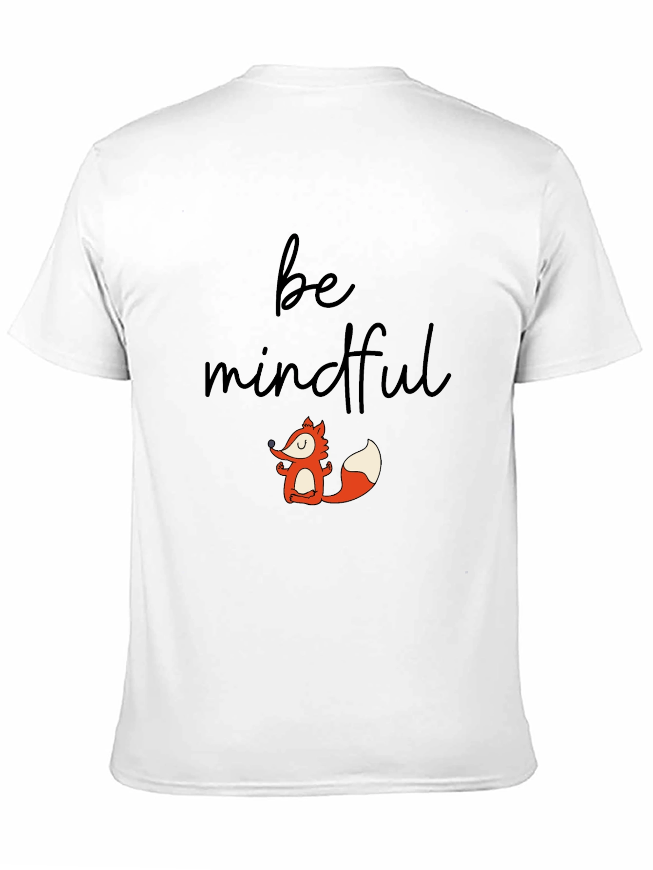 Mindful Fox Graphic Tee - Black