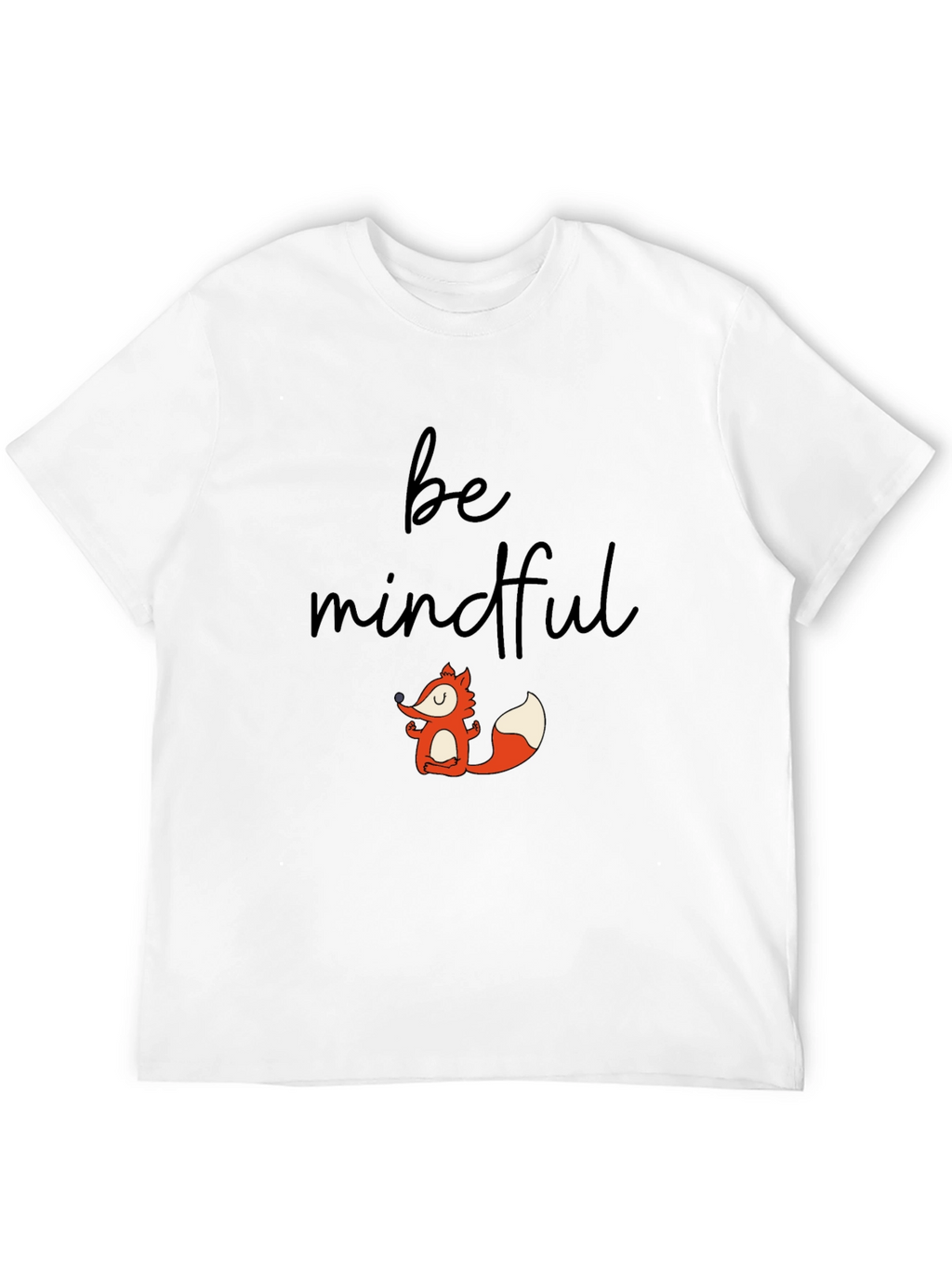 Mindful Fox Graphic Tee - Black