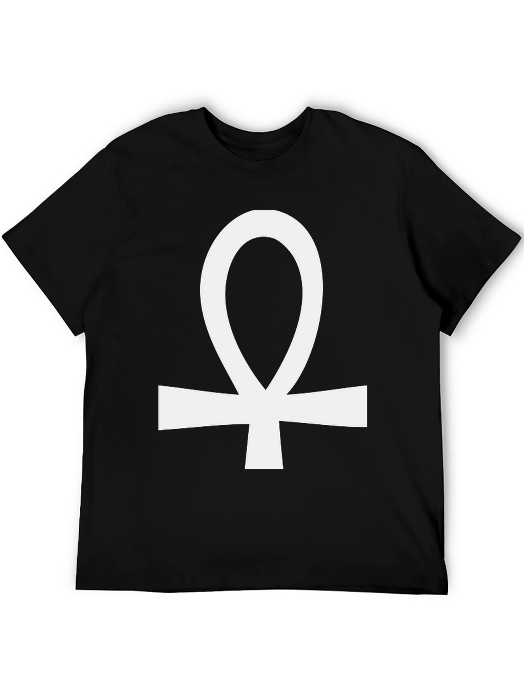 Ankh Symbol Graphic Tee - Black