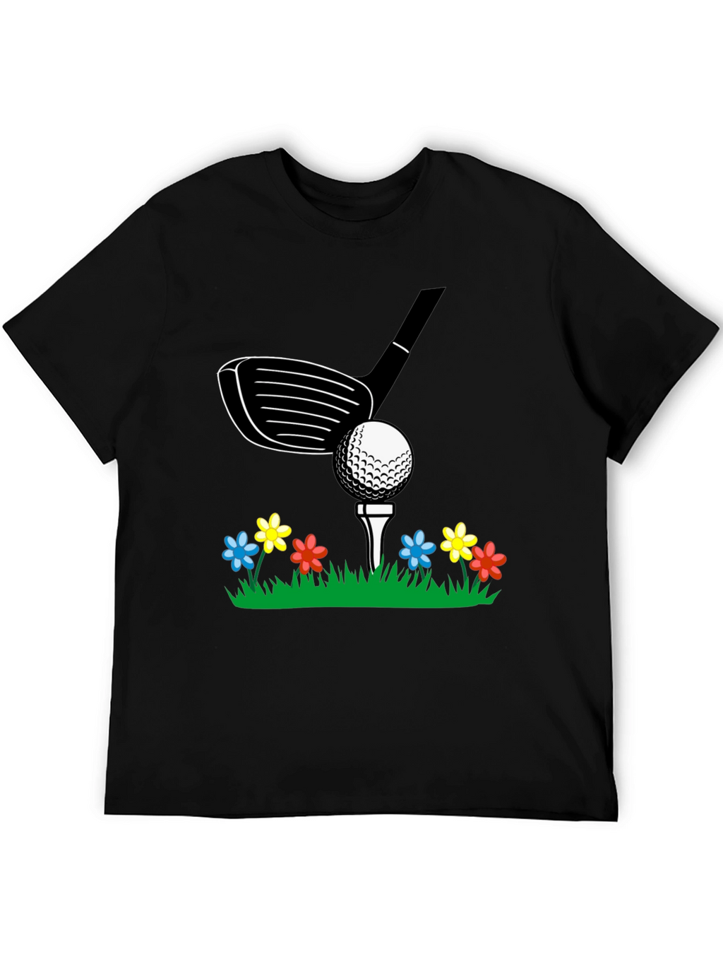 Golf Club & Flowers Graphic Tee
